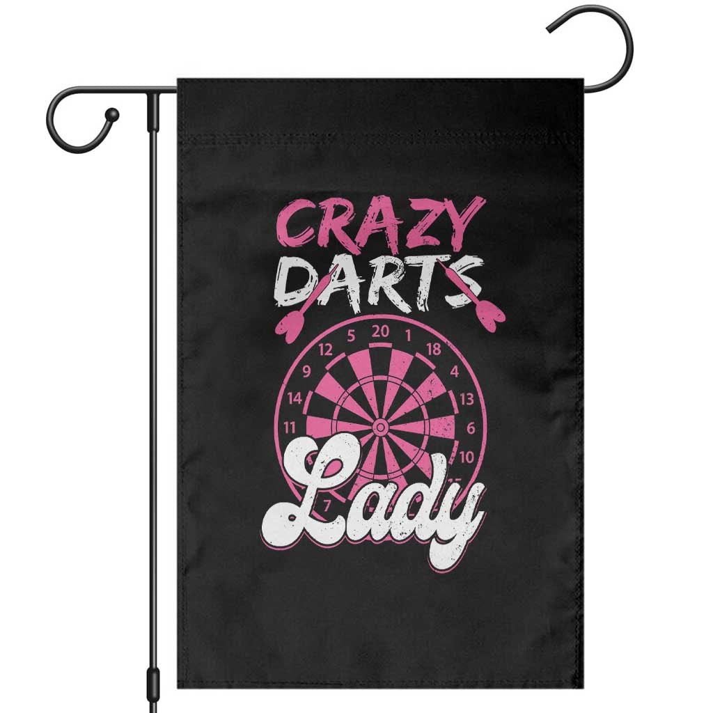 Crazy Darts Lady Bullseye Dart Shooting Garden Flag Female Dartist Gift TS12 Black Print Your Wear