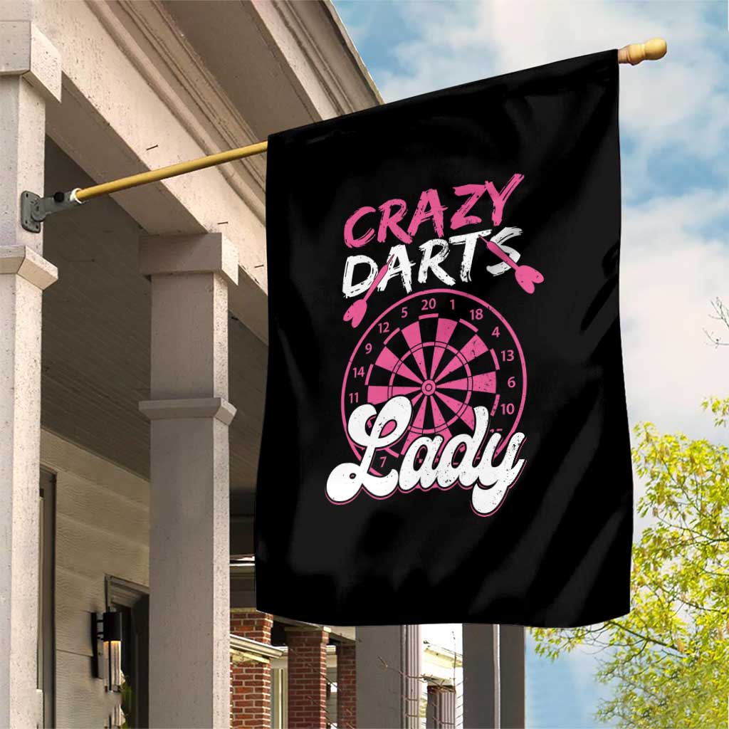 Crazy Darts Lady Bullseye Dart Shooting Garden Flag Female Dartist Gift TS12 Print Your Wear