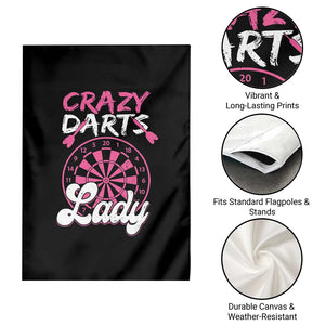 Crazy Darts Lady Bullseye Dart Shooting Garden Flag Female Dartist Gift TS12 Print Your Wear