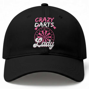 Crazy Darts Lady Bullseye Dart Shooting Baseball Cap Female Dartist Gift TS12 Print Your Wear