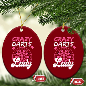 Crazy Darts Lady Bullseye Dart Shooting Ceramic Ornament Female Dartist Gift TS12 Print Your Wear