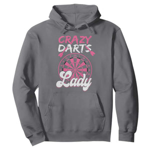 Crazy Darts Lady Bullseye Dart Shooting Hoodie Female Dartist Gift TS12 Charcoal Print Your Wear