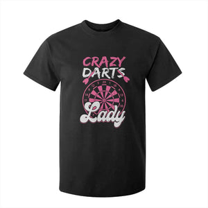 Crazy Darts Lady Bullseye Dart Shooting T Shirt For Kid Female Dartist Gift TS12 Black Print Your Wear