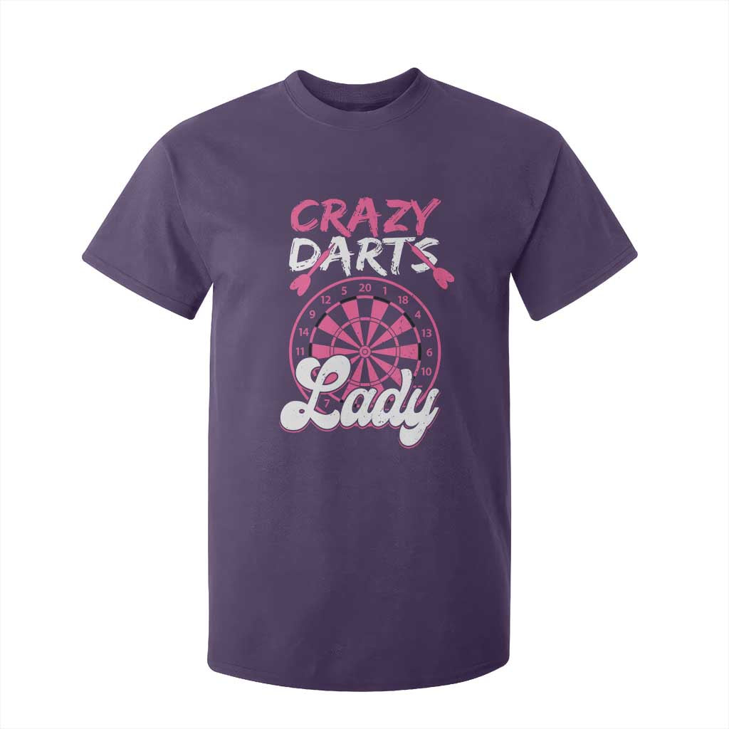 Crazy Darts Lady Bullseye Dart Shooting T Shirt For Kid Female Dartist Gift TS12 Purple Print Your Wear