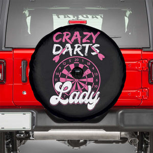 Crazy Darts Lady Bullseye Dart Shooting Spare Tire Cover Female Dartist Gift TS12 Black Print Your Wear