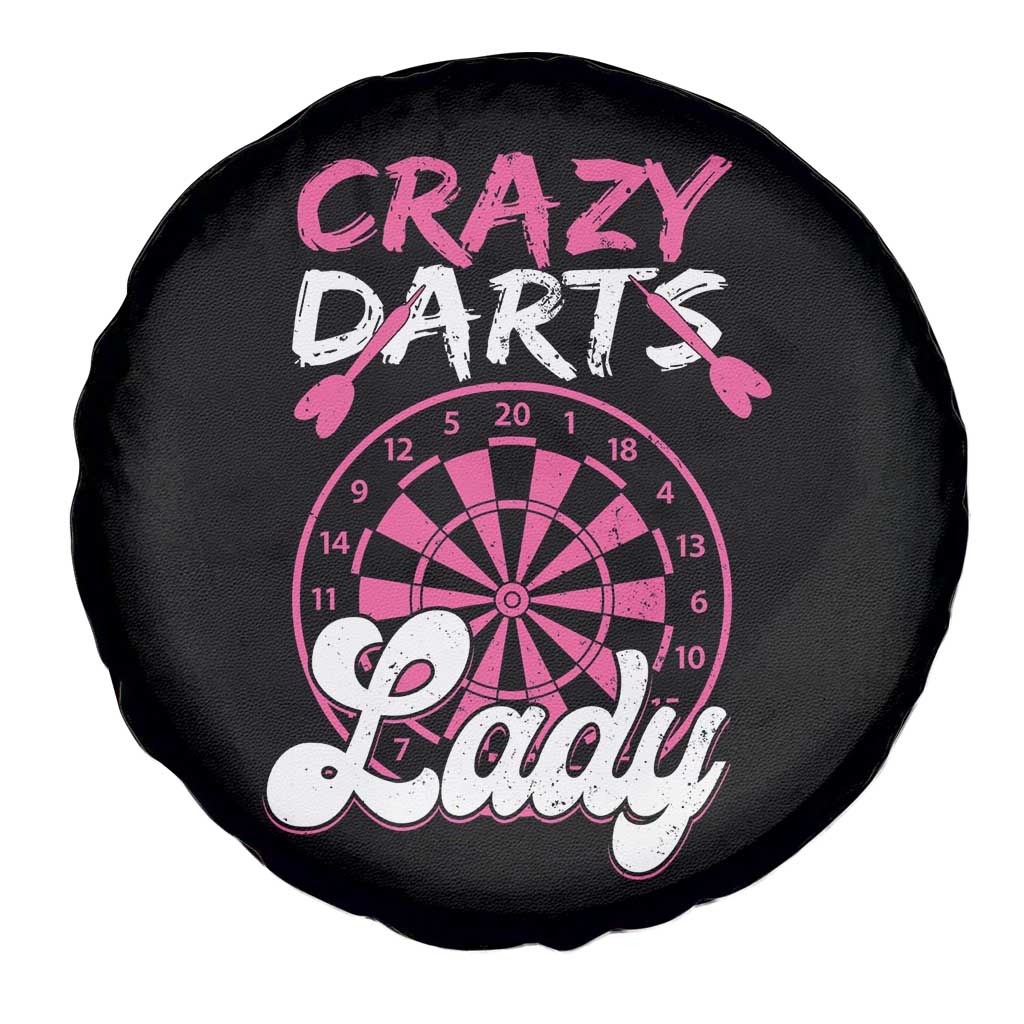 Crazy Darts Lady Bullseye Dart Shooting Spare Tire Cover Female Dartist Gift TS12 Print Your Wear