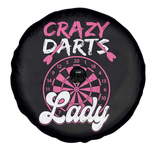 Crazy Darts Lady Bullseye Dart Shooting Spare Tire Cover Female Dartist Gift TS12 Print Your Wear