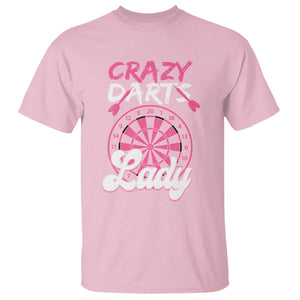 Crazy Darts Lady Bullseye Dart Shooting T Shirt Female Dartist Gift TS12 Light Pink Print Your Wear