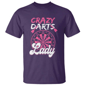 Crazy Darts Lady Bullseye Dart Shooting T Shirt Female Dartist Gift TS12 Purple Print Your Wear