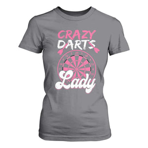 Crazy Darts Lady Bullseye Dart Shooting T Shirt For Women Female Dartist Gift TS12 Charcoal Print Your Wear