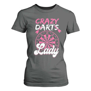 Crazy Darts Lady Bullseye Dart Shooting T Shirt For Women Female Dartist Gift TS12 Dark Heather Print Your Wear