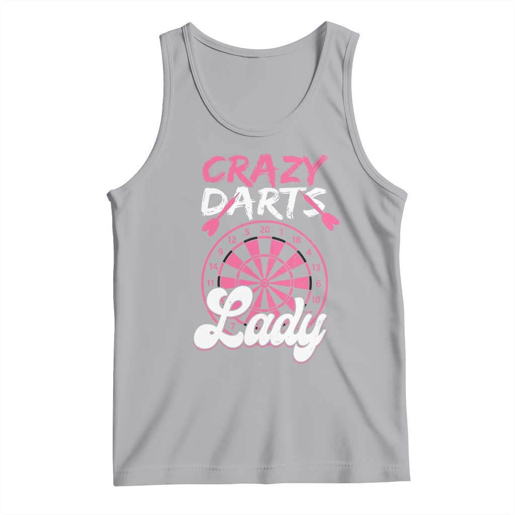 Crazy Darts Lady Bullseye Dart Shooting Tank Top Female Dartist Gift TS12 Athletic Heather Print Your Wear