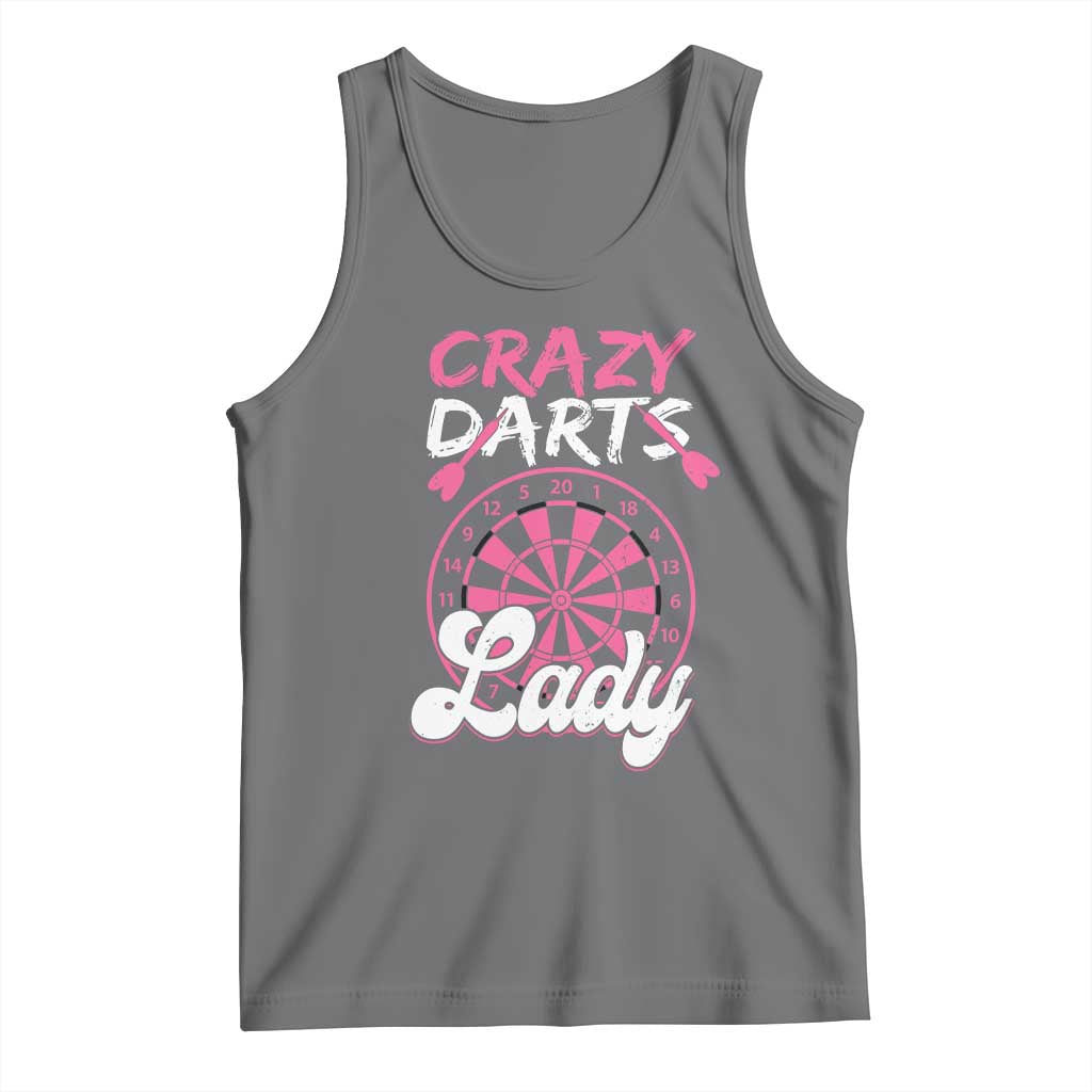 Crazy Darts Lady Bullseye Dart Shooting Tank Top Female Dartist Gift TS12 Black Heather Print Your Wear