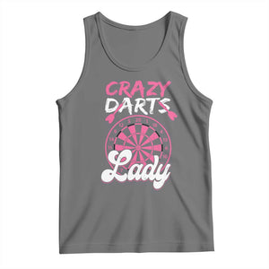 Crazy Darts Lady Bullseye Dart Shooting Tank Top Female Dartist Gift TS12 Black Heather Print Your Wear
