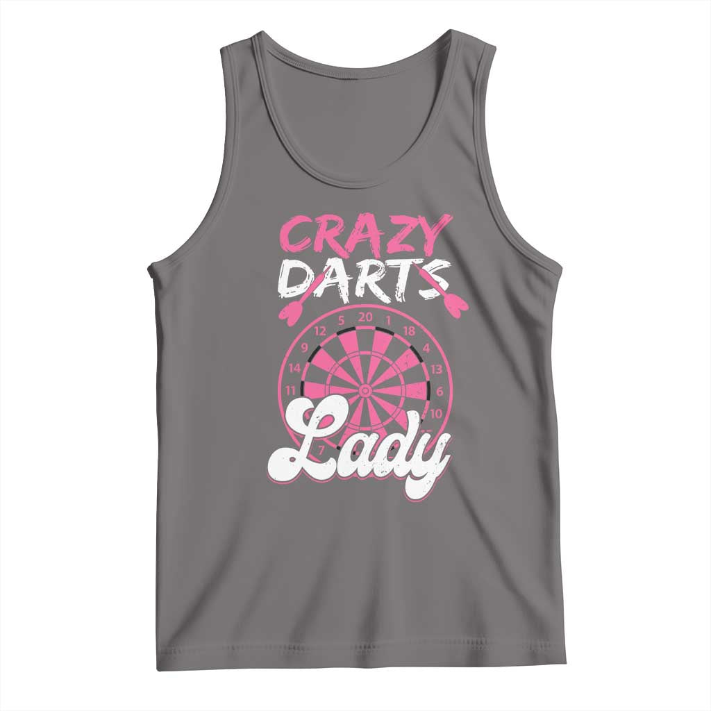 Crazy Darts Lady Bullseye Dart Shooting Tank Top Female Dartist Gift TS12 Deep Heather Print Your Wear