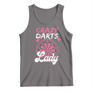 Crazy Darts Lady Bullseye Dart Shooting Tank Top Female Dartist Gift TS12 Deep Heather Print Your Wear