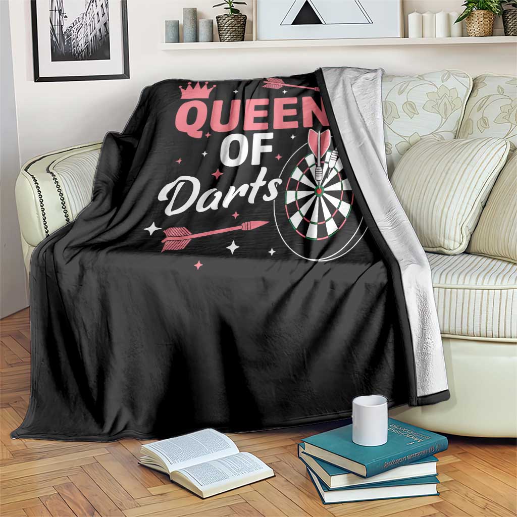 Queen Of Darts Bullseye Shooter Throw Blanket Female Dartist Gift TS12 Print Your Wear