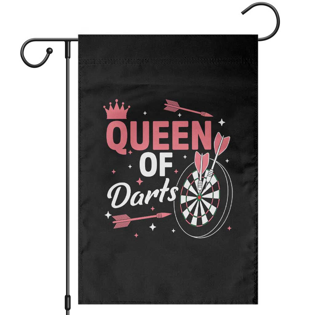 Queen Of Darts Bullseye Shooter Garden Flag Female Dartist Gift TS12 Black Print Your Wear