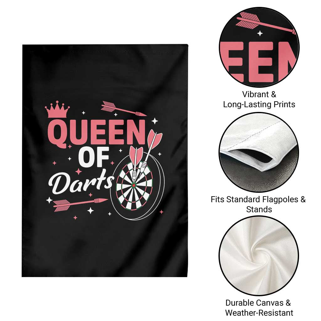 Queen Of Darts Bullseye Shooter Garden Flag Female Dartist Gift TS12 Print Your Wear