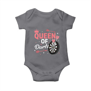 Queen Of Darts Bullseye Shooter Baby Onesie Female Dartist Gift TS12 Charcoal Print Your Wear