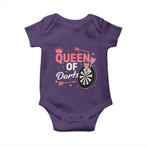 Queen Of Darts Bullseye Shooter Baby Onesie Female Dartist Gift TS12 Purple Print Your Wear