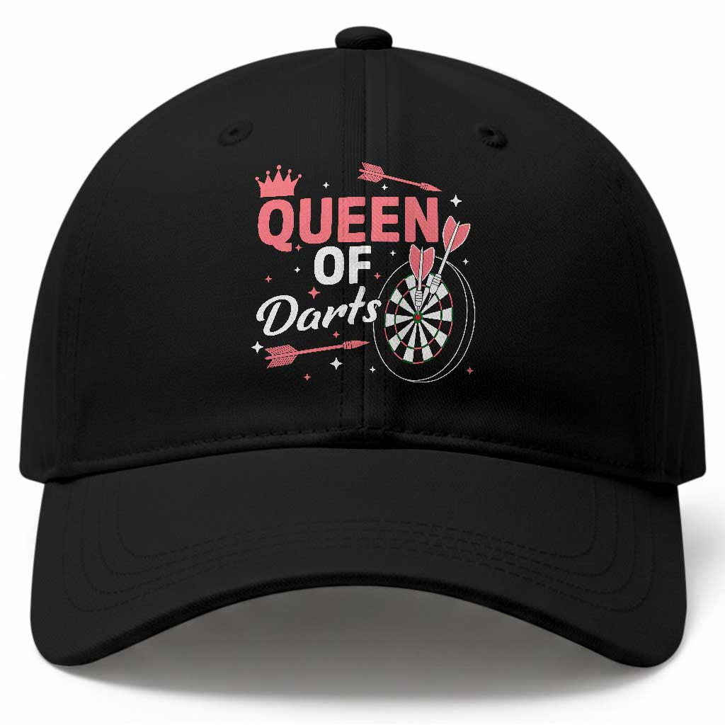 Queen Of Darts Bullseye Shooter Baseball Cap Female Dartist Gift TS12 Print Your Wear