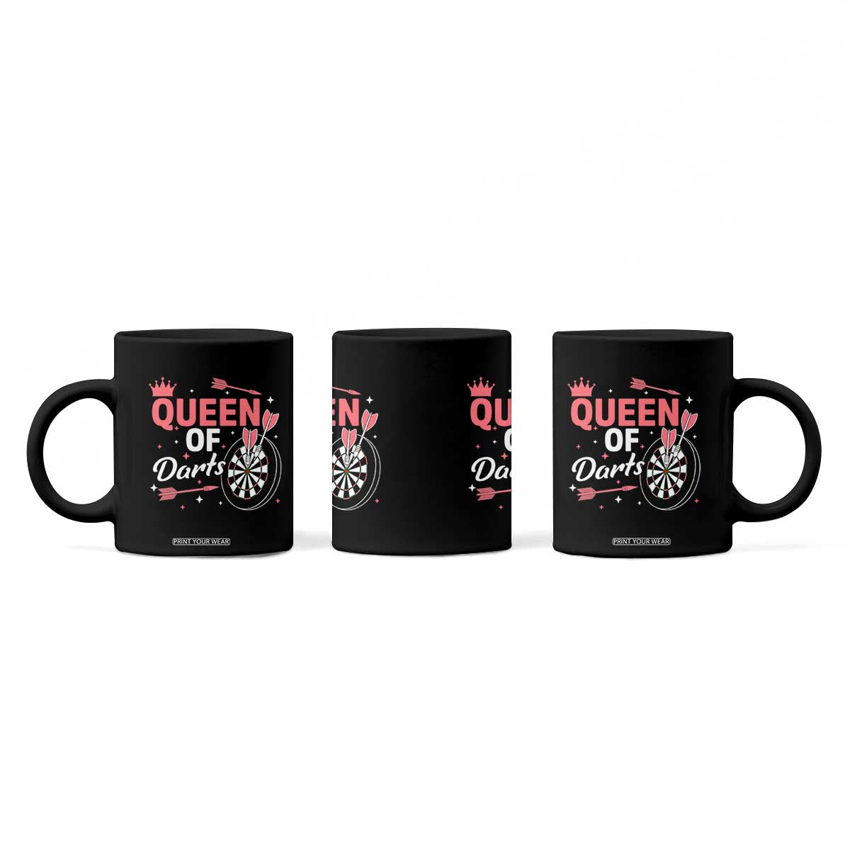 Queen Of Darts Bullseye Shooter Coffee Mug Female Dartist Gift TS12 Print Your Wear