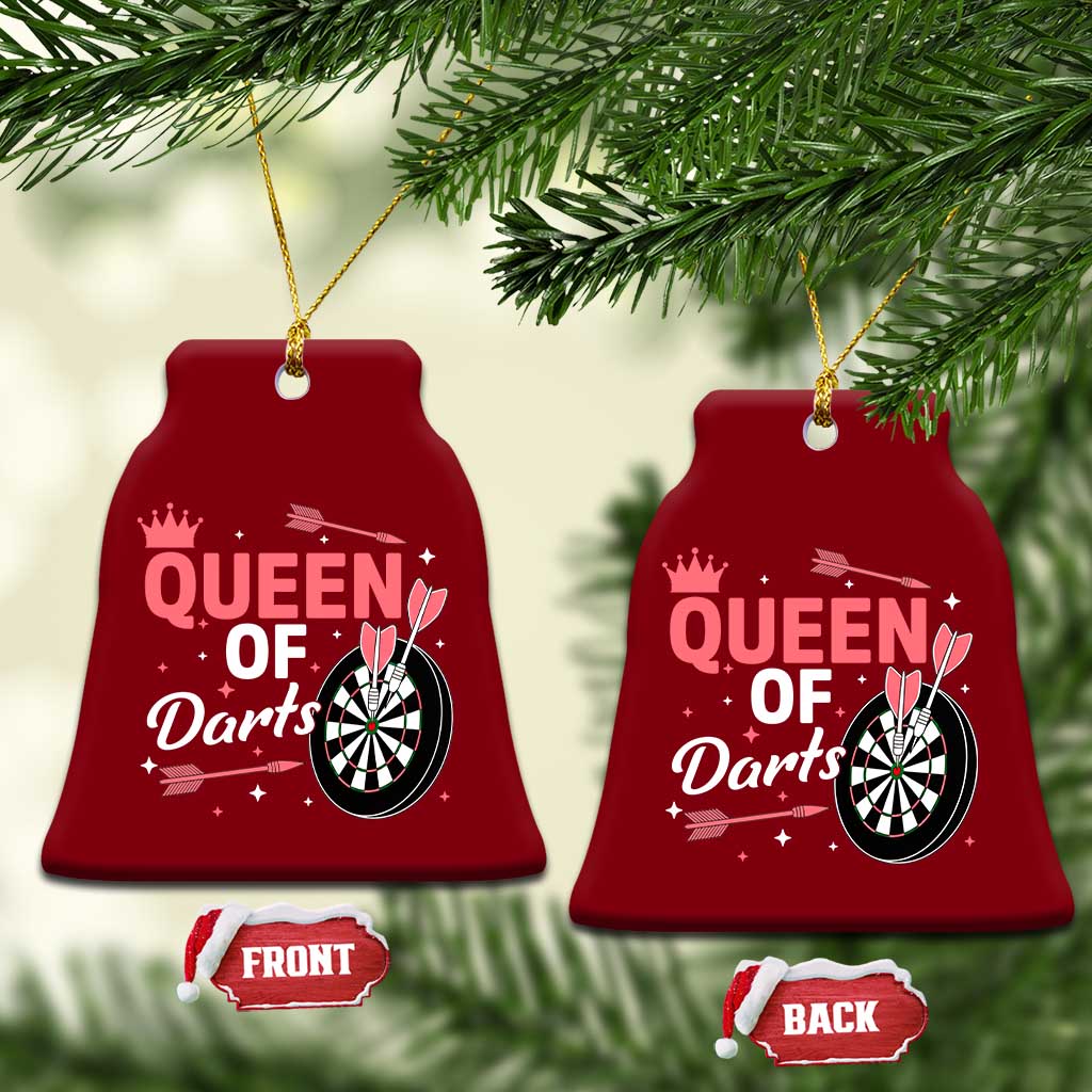 Queen Of Darts Bullseye Shooter Ceramic Ornament Female Dartist Gift TS12 Print Your Wear