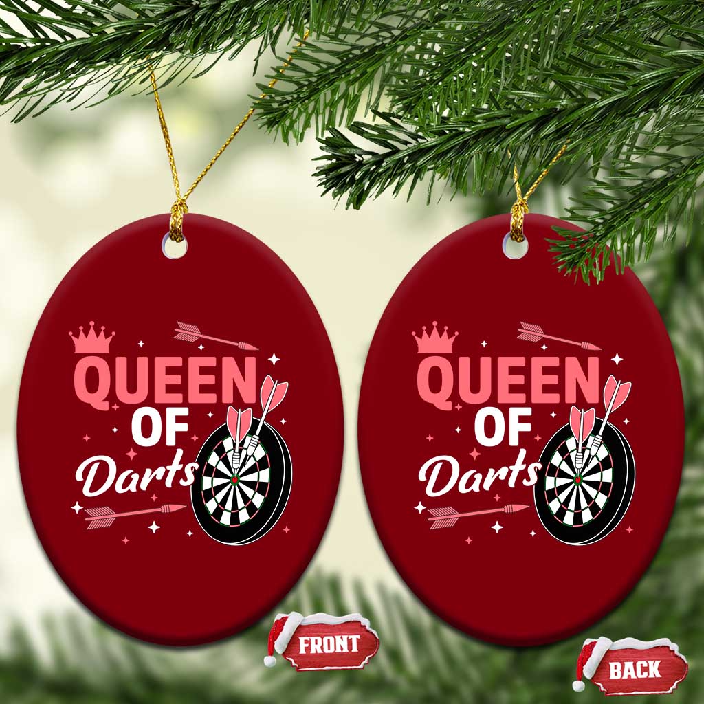 Queen Of Darts Bullseye Shooter Ceramic Ornament Female Dartist Gift TS12 Print Your Wear