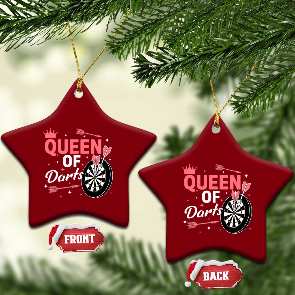Queen Of Darts Bullseye Shooter Ceramic Ornament Female Dartist Gift TS12 Print Your Wear