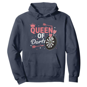 Queen Of Darts Bullseye Shooter Hoodie Female Dartist Gift TS12 Navy Print Your Wear
