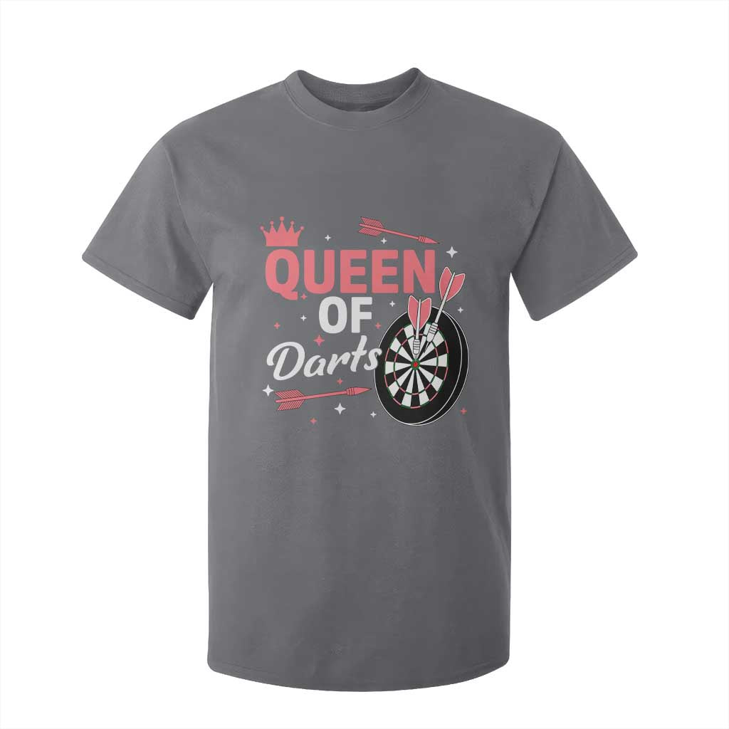 Queen Of Darts Bullseye Shooter T Shirt For Kid Female Dartist Gift TS12 Charcoal Print Your Wear