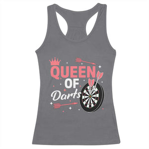 Queen Of Darts Bullseye Shooter Racerback Tank Top Female Dartist Gift TS12 Charcoal Print Your Wear