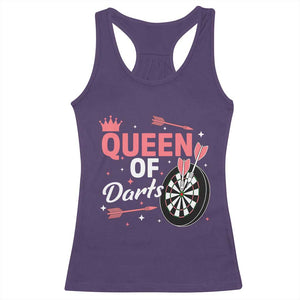 Queen Of Darts Bullseye Shooter Racerback Tank Top Female Dartist Gift TS12 Purple Print Your Wear