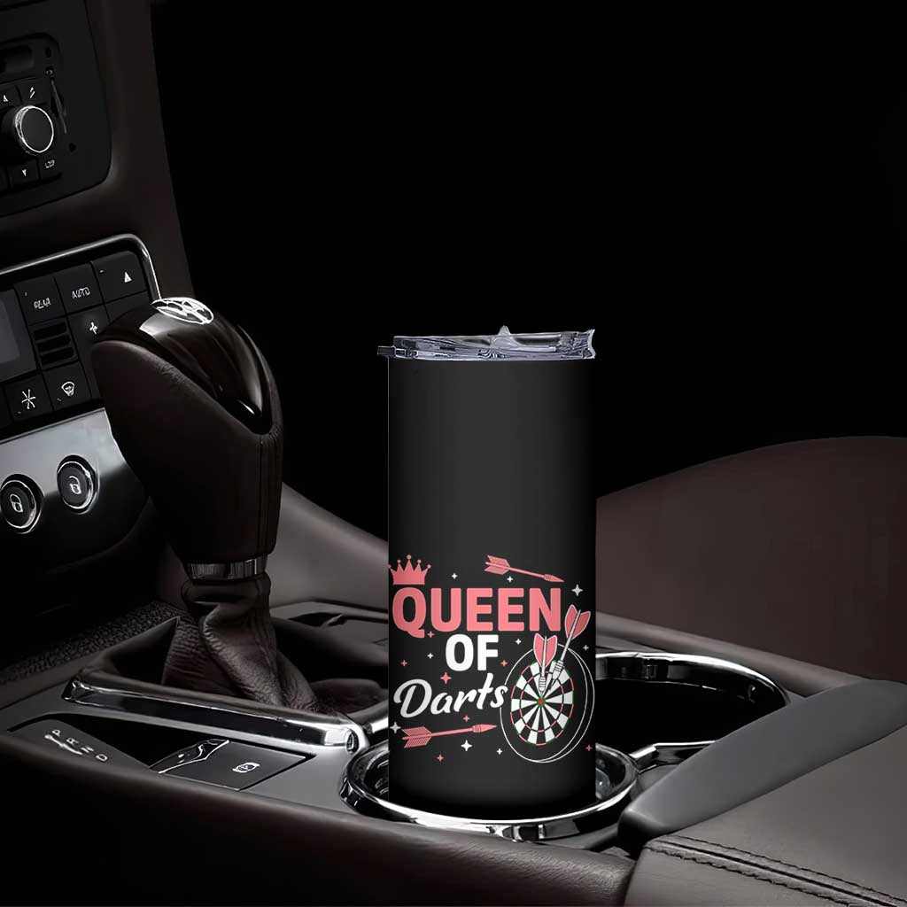 Queen Of Darts Bullseye Shooter Skinny Tumbler Female Dartist Gift TS12 Print Your Wear
