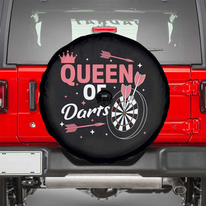 Queen Of Darts Bullseye Shooter Spare Tire Cover Female Dartist Gift TS12 Black Print Your Wear