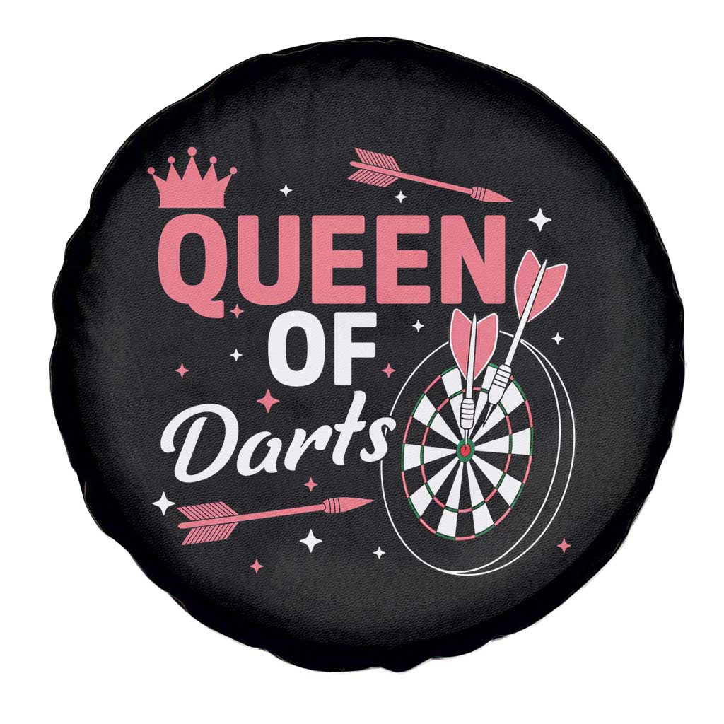 Queen Of Darts Bullseye Shooter Spare Tire Cover Female Dartist Gift TS12 Print Your Wear
