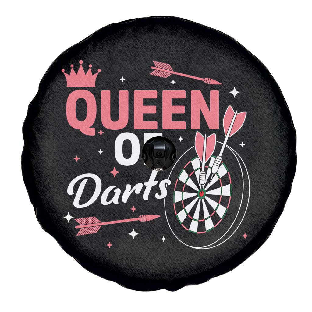 Queen Of Darts Bullseye Shooter Spare Tire Cover Female Dartist Gift TS12 Print Your Wear