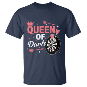 Queen Of Darts Bullseye Shooter T Shirt Female Dartist Gift TS12 Navy Print Your Wear