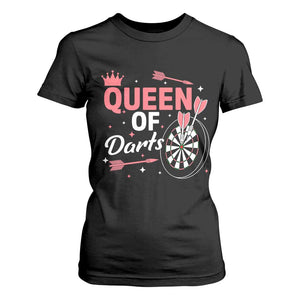 Queen Of Darts Bullseye Shooter T Shirt For Women Female Dartist Gift TS12 Black Print Your Wear
