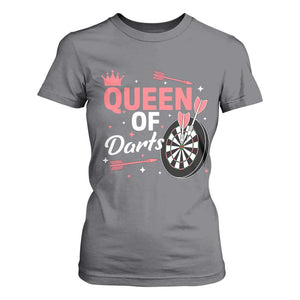 Queen Of Darts Bullseye Shooter T Shirt For Women Female Dartist Gift TS12 Charcoal Print Your Wear