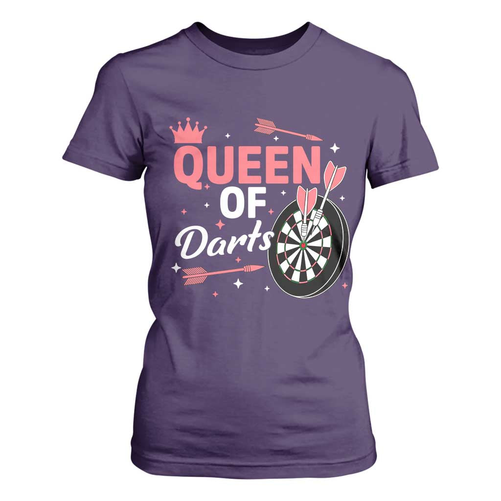Queen Of Darts Bullseye Shooter T Shirt For Women Female Dartist Gift TS12 Purple Print Your Wear