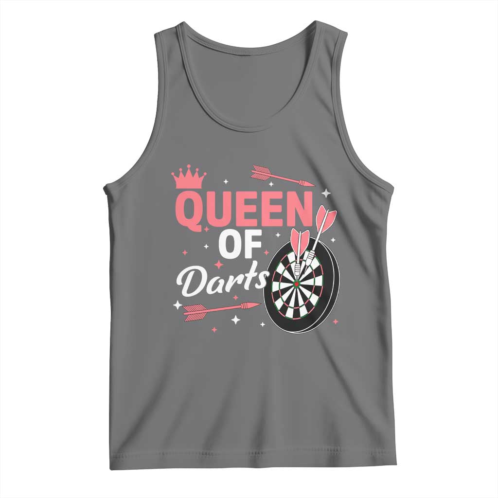 Queen Of Darts Bullseye Shooter Tank Top Female Dartist Gift TS12 Black Heather Print Your Wear