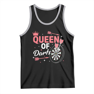 Queen Of Darts Bullseye Shooter Tank Top Female Dartist Gift TS12 Black Athletic Heather Print Your Wear