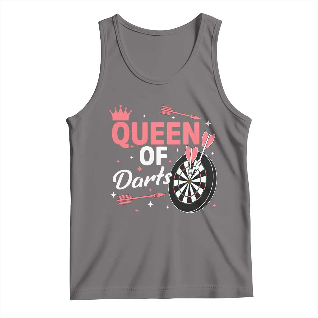 Queen Of Darts Bullseye Shooter Tank Top Female Dartist Gift TS12 Deep Heather Print Your Wear