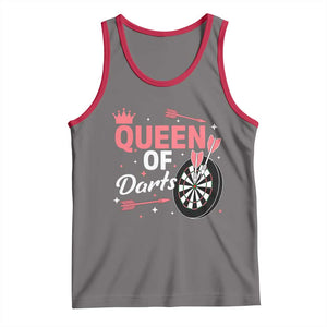 Queen Of Darts Bullseye Shooter Tank Top Female Dartist Gift TS12 Deep Heather Red Print Your Wear