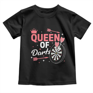 Queen Of Darts Bullseye Shooter Toddler T Shirt Female Dartist Gift TS12 Black Print Your Wear