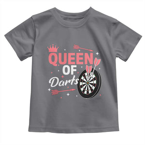 Queen Of Darts Bullseye Shooter Toddler T Shirt Female Dartist Gift TS12 Charcoal Print Your Wear