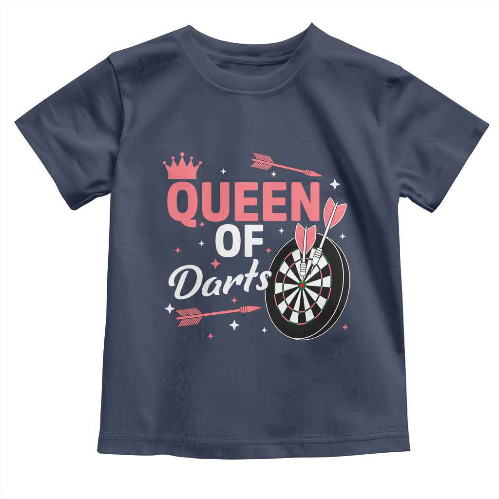 Queen Of Darts Bullseye Shooter Toddler T Shirt Female Dartist Gift TS12 Navy Print Your Wear
