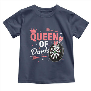 Queen Of Darts Bullseye Shooter Toddler T Shirt Female Dartist Gift TS12 Navy Print Your Wear
